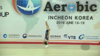 KIM Hanjin (KOR) - 2016 Aerobic Worlds, Incheon (KOR) - Qualifications Individual Men
