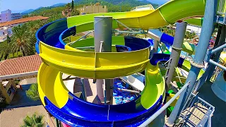 Colorful Spiral Water Slide at Queen's Park Resort