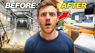 DIY Camper Van Conversion with No Experience | Full Tour