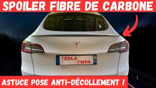 Becquet en Fibre de Carbone pour TESLA Model 3 et TESLA Model Y. Astuces Pose