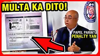 MAY MULTA NA ANG PAPEL NA LISENSYA KAPAG HINDI PA ITO PAPALITAN O IRERENEW 2024