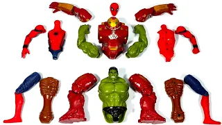 Merakit Mainan Hulk Smash vs Spider-Man vs Siren Head dan Hulk Buster - Avengers Superhero Toys