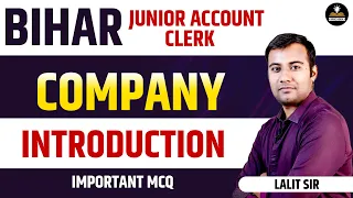 Introduction | Company | Important MCQs | Bihar Junior Account Clerk Vacancy 2024 | Jr Accountant