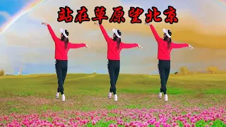 经典Dj广场舞《站在草原望北京》草原天籁，好听又好看【燕儿飞飞广场舞】