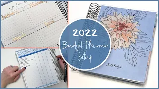2022 Budget Planner Setup in my Erin Condren Monthly Planner