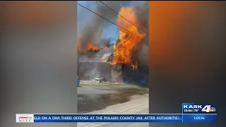 100-Year-Old Building in Mena Destroyed in Fire