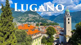 Lugano 4K - Real Life Fairy Tale City in Switzerland - Walking Tour, Travel Vlog