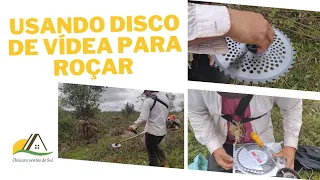 ROÇADEIRA VULCAN É BOA? testando disco de Vídea #chácaraventosdosul #roçadeira #vidasimplesnaroça