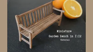 Miniature Garden Bench - Tutorial