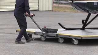 Enstrom 480b on custom helicopter cart