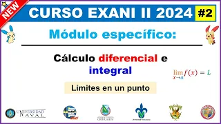 Curso EXANI II 2024 Cálculo diferencial #2 Limites en un punto Funciones polinomiales
