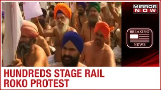 Amritsar: Devidaspura village farmers stages 'Rail roko' protest over the controversial Farm Bills