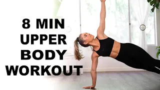 8 MIN UPPER BODY WORKOUT // Beginner Friendly No Equipment | Demi Bagby