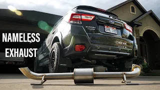 BEST SOUNDING Subaru CROSSTREK! Nameless exhaust INSTALL