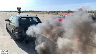 Seat Ibiza 1.9 TDI vs VW Golf 3 1.9 TDI drag race 1/4 mile 🚦🚗 - 4K