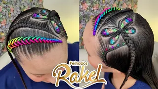 Peinado Con Libélula Para CARNAVAL 🥳🥳  Peinado Para Niñas/ Peinados Rakel