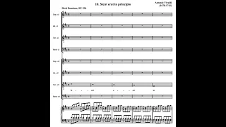 Antonio Vivaldi - Sicut erat, (Fugue). {From RV 594.} w/ Piano reduction score.