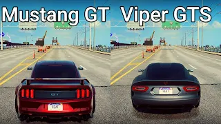 NFS Heat: Ford Mustang GT vs SRT Viper GTS - Drag Race