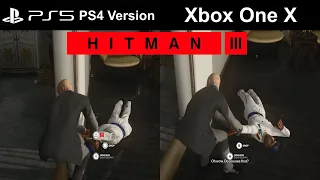 HITMAN 3 Xbox One X Vs PS5 PS4 Version Graphics Comparison 4K Game Capture [20 Minute Gameplay]