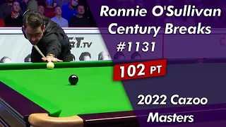 Ronnie O'Sullivan Century Breaks 1131 Highlightsᴴᴰ | 2022 Cazoo Masters