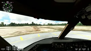 Boeing 747 landing on short runway Phu Quoc Island South Vietnam