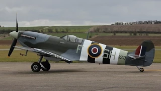 BBMF Spitfire Flypast at Old Warden Military Pageant 2015