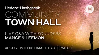 Hedera Community Town Hall | August 2021