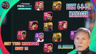 BEST 4-3-1-2 MANAGER YOU CAN GET NOW | M.RUSSO REVIEW | ONLINE GAMEPLAY #14 | PES 2021 MOBILE