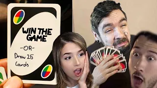 Win The Game or Draw 25 Cards | Uno w/ Markiplier & Pokimane