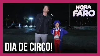 Bravo, bravo! Faro leva o pequeno palhaço Sucatinha para desafio especial em circo