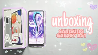 Samsung Galaxy A51 unboxing + a bit of review (aesthetic)