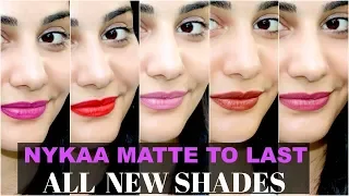 *NEW* NYKAA MATTE TO LAST NEW SHADES | NATURAL LIGHTING SWATCHES | SIMMY GORAYA