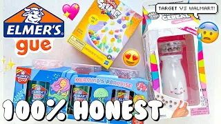 NEW STORE BOUGHT SLIME REVIEW! WORTH IT? Elmer's Mermaid Pack, Play-Doh, & Compound Kings