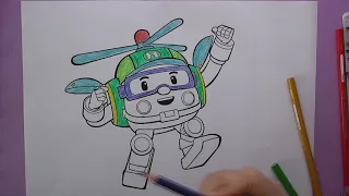 Robocar Poli Boyama, Robocar Poli Nasıl Boyanır, Coloring Robocar Poli