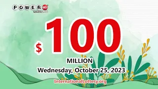 Result of Powerball lottery on October 23, 2023 - Jackpot rises to $100,000,000