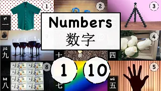 Learn Chinese Numbers 1 - 10  Practice Track with Pictures