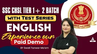 SSC CHSL 2024 | SSC CHSL English Classes by Swati Mam | Paid Demo