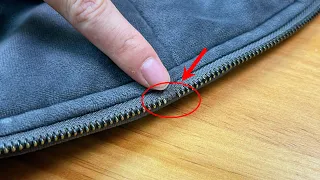 Two teeth of the zipper have fallen off. Don’t be in a hurry to replace the zipper. The tailor taug