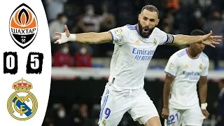 Real Madrid 5 - 0 Shakhtar Donetsk  Highlights | UEFA Champions League   2021-22