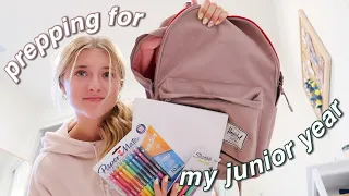 prepping to go back to school (JUNIOR YEAR)