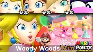 Mario Party Superstars Peach vs Daisy vs Rosalina vs Birdo in Woody Woods