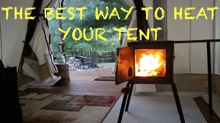A WOOD STOVE for the OFF GRID CANVAS WALL TENT . THE CANVAS WALL TENT CHRONICLES
