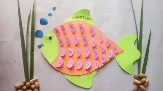 Easy learning | Teaching Learning Material// Alphabet fish craft// English Activities