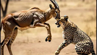 Servival of New Born Gazelle Under Attack Of Dangerous Cheetah | Gazelle Vs Cheetah | 4K
