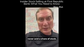 Insider Stock Selling at First Republic Bank: What You Need to Know | Shaun Hayes' Insights