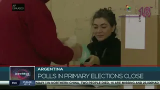 Polling stations in Argentina’s primary elections closed at 6pm local time