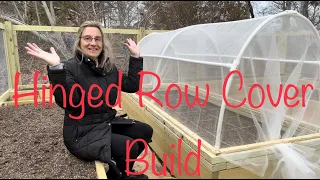 Hinged Row Cover for my RAISED BED GARDEN!  Let's BUILD it together :)🪚🔨😁Raised Veggie Garden Part 4