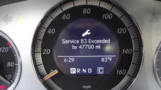 How to Turn off 'SERVICE EXCEEDED' Message Mercedes C300