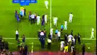 Marcelo brutal foul for Fabregas & mass brawl (Barcelona vs Real Madrid).avi