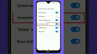 How To Turn Off/On Screenshot Sound In Redmi 8 #shorts #sound #uniquetechtips